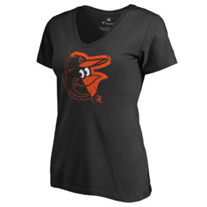 Women's Black Baltimore Orioles X-Ray V-Neck T-Shirt