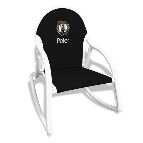 Black Boston Celtics Children's Personalized Rocking Chair
