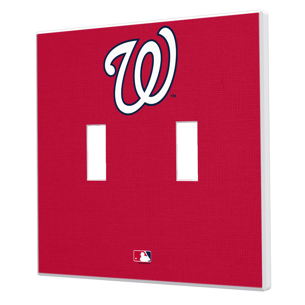 Washington Nationals Solid Design Double Toggle Light Switch Plate - Image 2