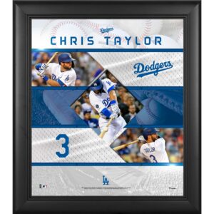 Chris Taylor Los Angeles Dodgers Framed 15" x 17" Stitched Stars Collage
