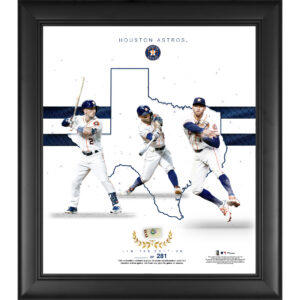Houston Astros Framed 15" x 17" Franchise Foundations Collage with a Piece of Game Used Baseball - Limited Edition of 281