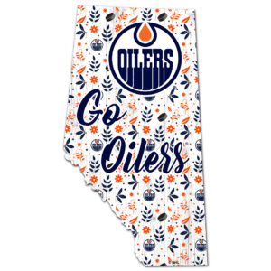 Edmonton Oilers 12'' Floral State Sign