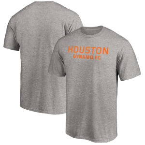 Men's Heather Gray Houston Dynamo Wordmark T-Shirt