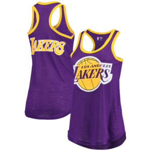 Women's G-III 4Her by Carl Banks Purple Los Angeles Lakers Showdown Burnout Tank Top