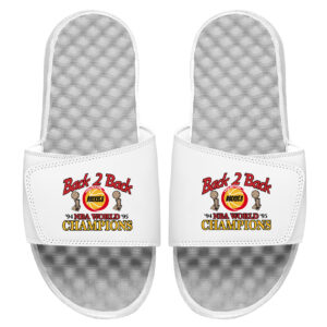 Men's ISlide White Houston Rockets Throwback Champions Slide Sandals