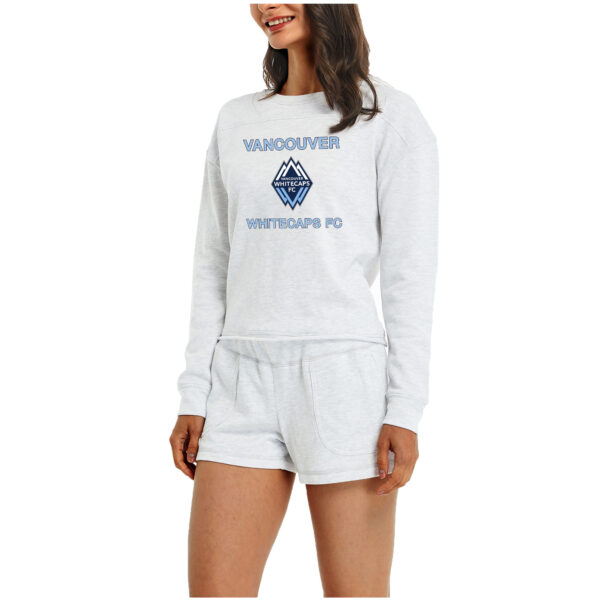 Women's Concepts Sport Cream Vancouver Whitecaps FC Crossfield Long Sleeve Top & Shorts Set