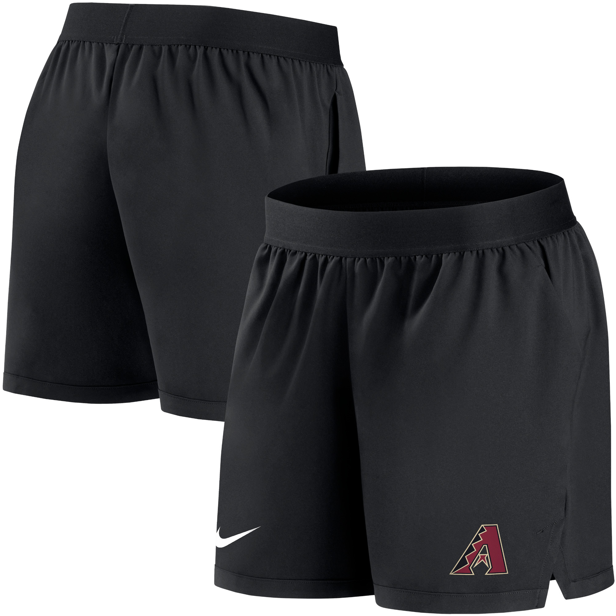 Women's Nike Black Arizona Diamondbacks Authentic Collection Flex Vent Max Performance Shorts - Image 2