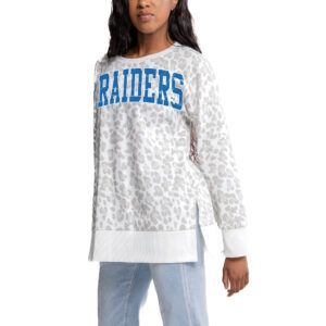 Women's Gameday Couture Gray MTSU Blue Raiders Side-Slit French Terry Crewneck Sweatshirt
