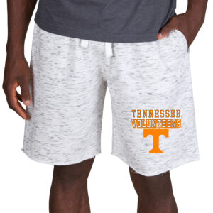 Men's Concepts Sport White/Charcoal Tennessee Volunteers Alley Fleece Shorts