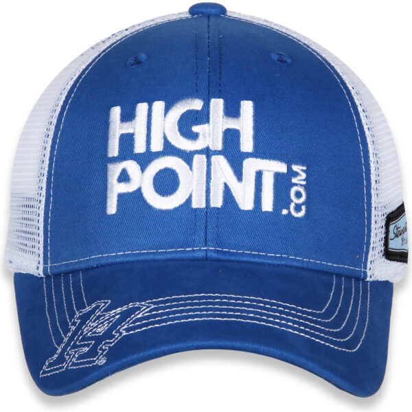 Men's Stewart-Haas Racing Team Collection Royal/White Chase Briscoe Highpoint.com Adjustable Hat - Image 8