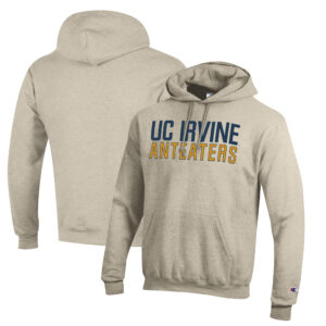 Men's Champion Oatmeal UC Irvine Anteaters Eco Powerblend Pullover Hoodie