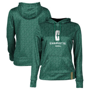 Women's Green Charlotte 49ers Baseball Pullover Hoodie