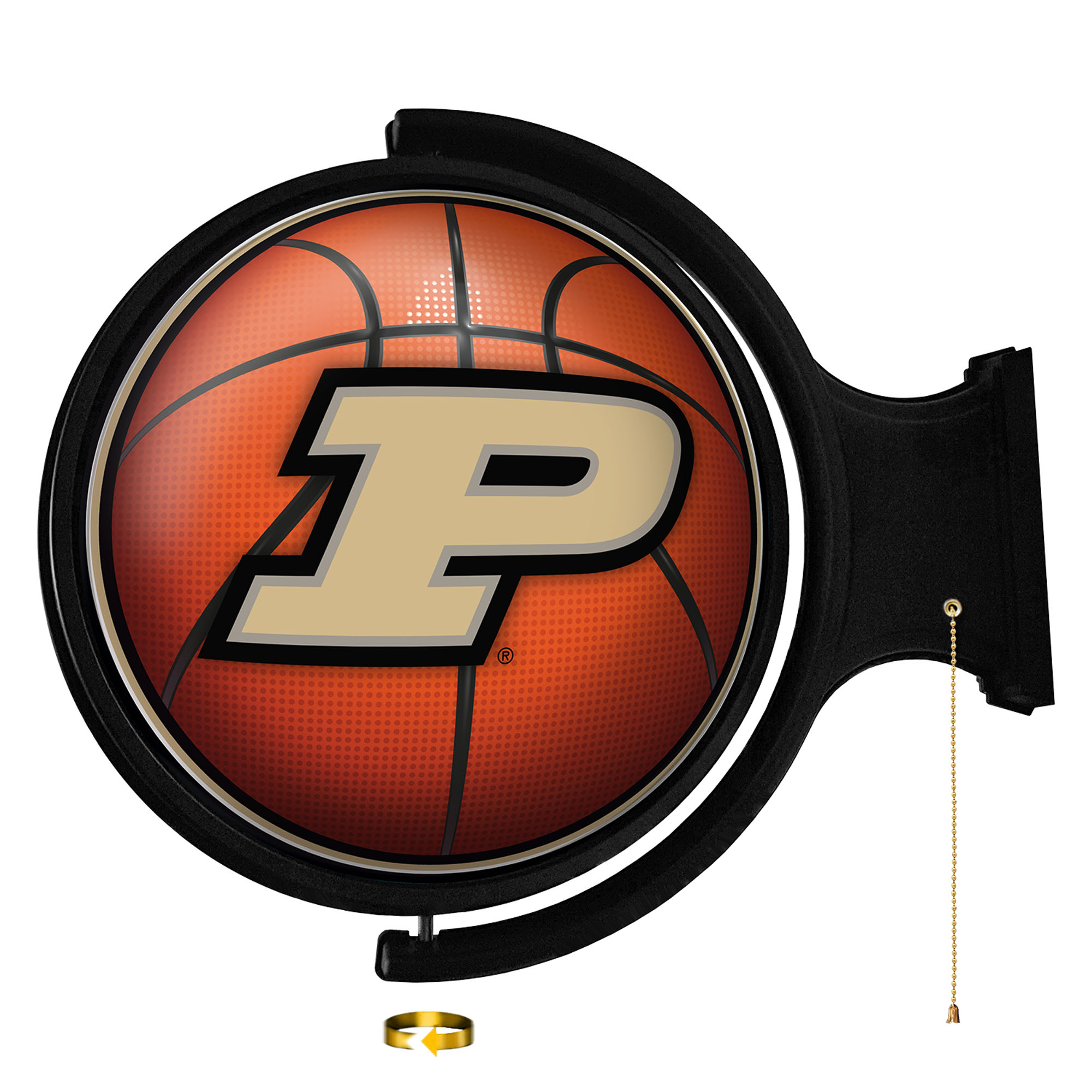 Purdue Boilermakers Basketball 21'' x 23'' Rotating Lighted Wall Sign - Image 6