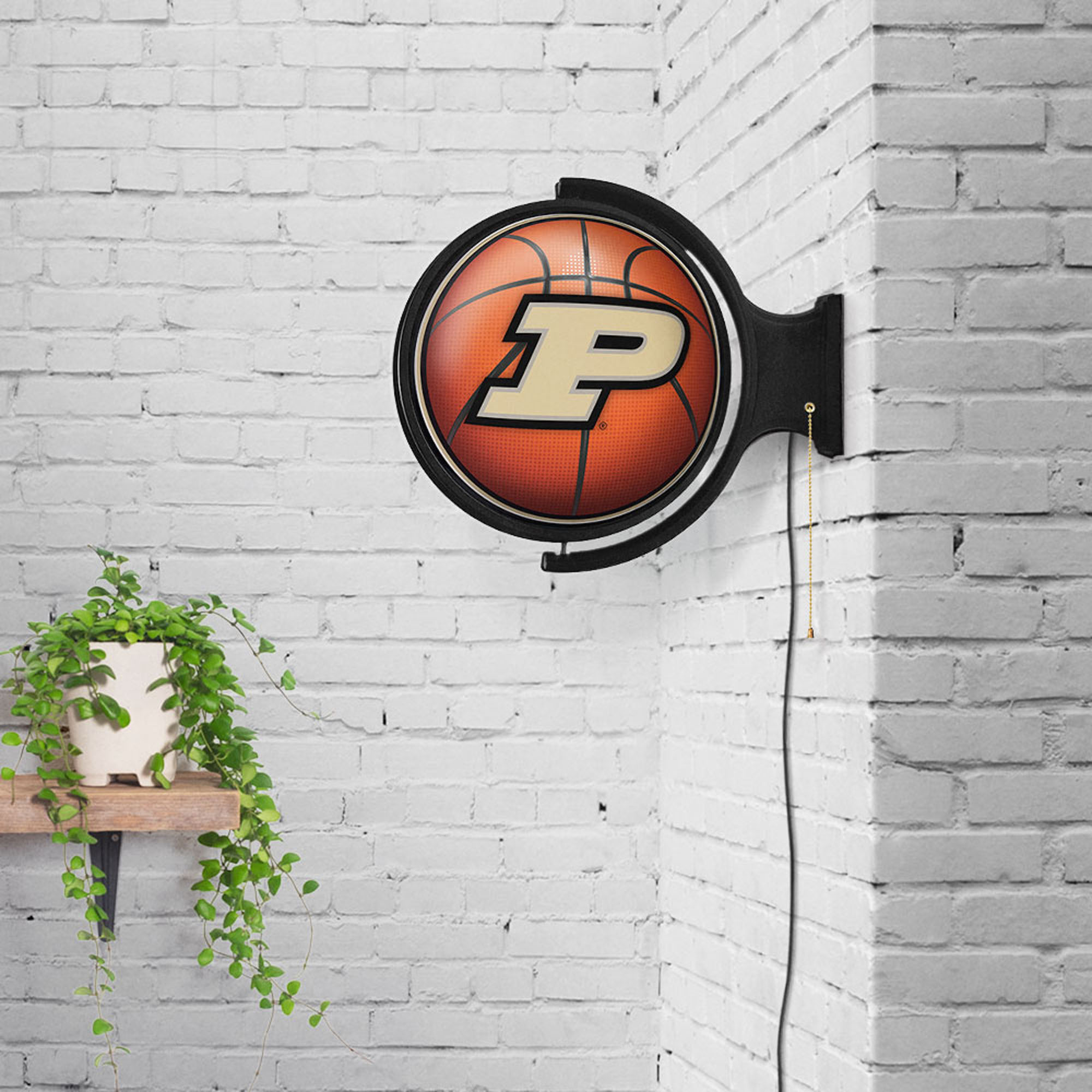 Purdue Boilermakers Basketball 21'' x 23'' Rotating Lighted Wall Sign - Image 5