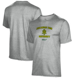 Men's Gray Arkansas Tech Golf Name Drop T-Shirt