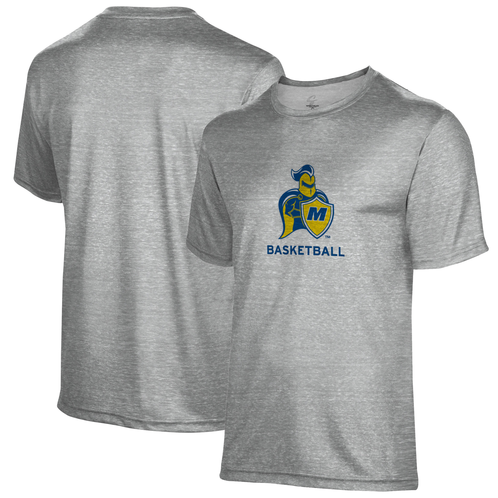 Men's Gray Madonna Crusaders Basketball Name Drop T-Shirt