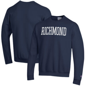 Men's Champion Navy Richmond Spiders Eco Powerblend Crewneck Pullover Sweatshirt