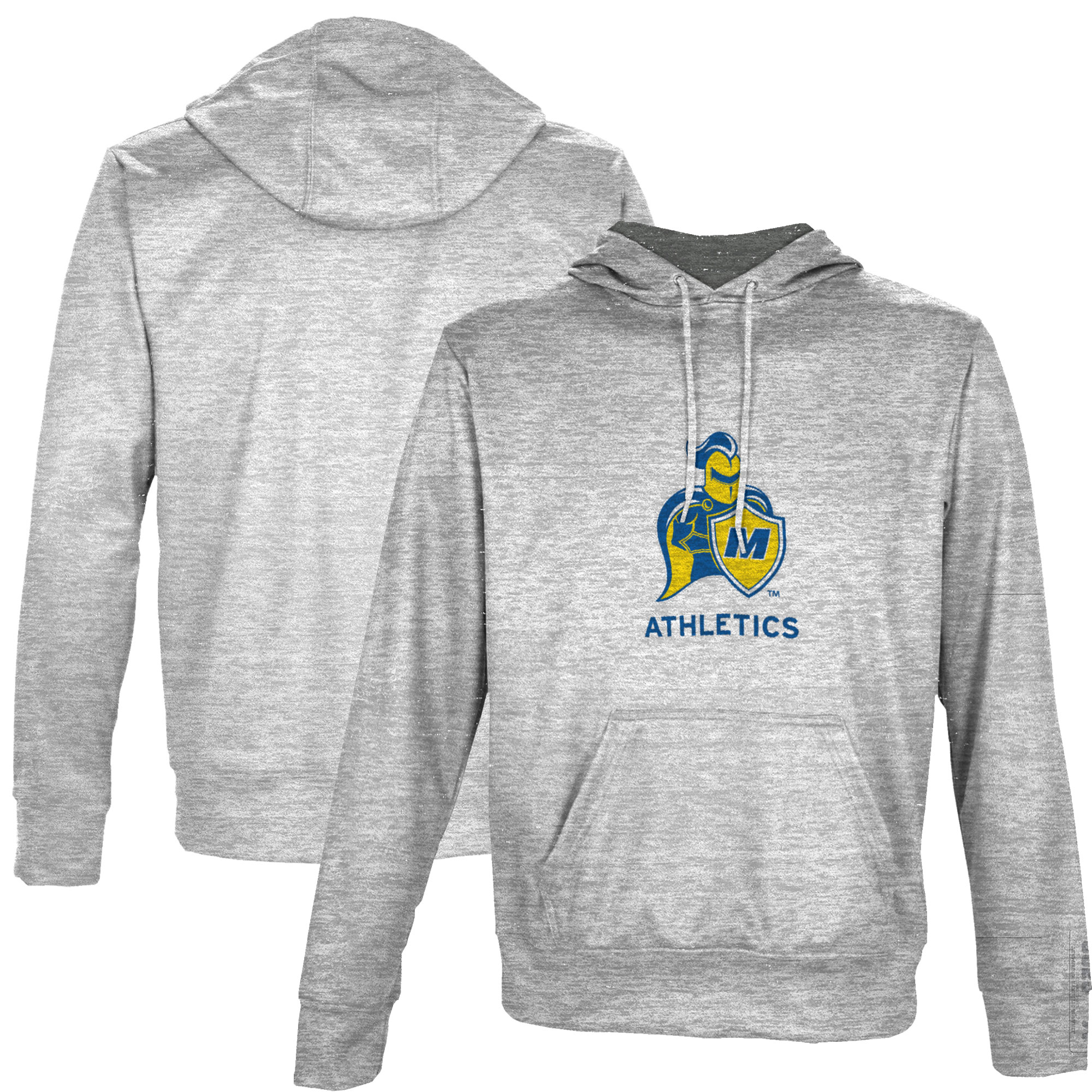 Men's ProSphere Gray Madonna Crusaders Athletics Name Drop Pullover Hoodie