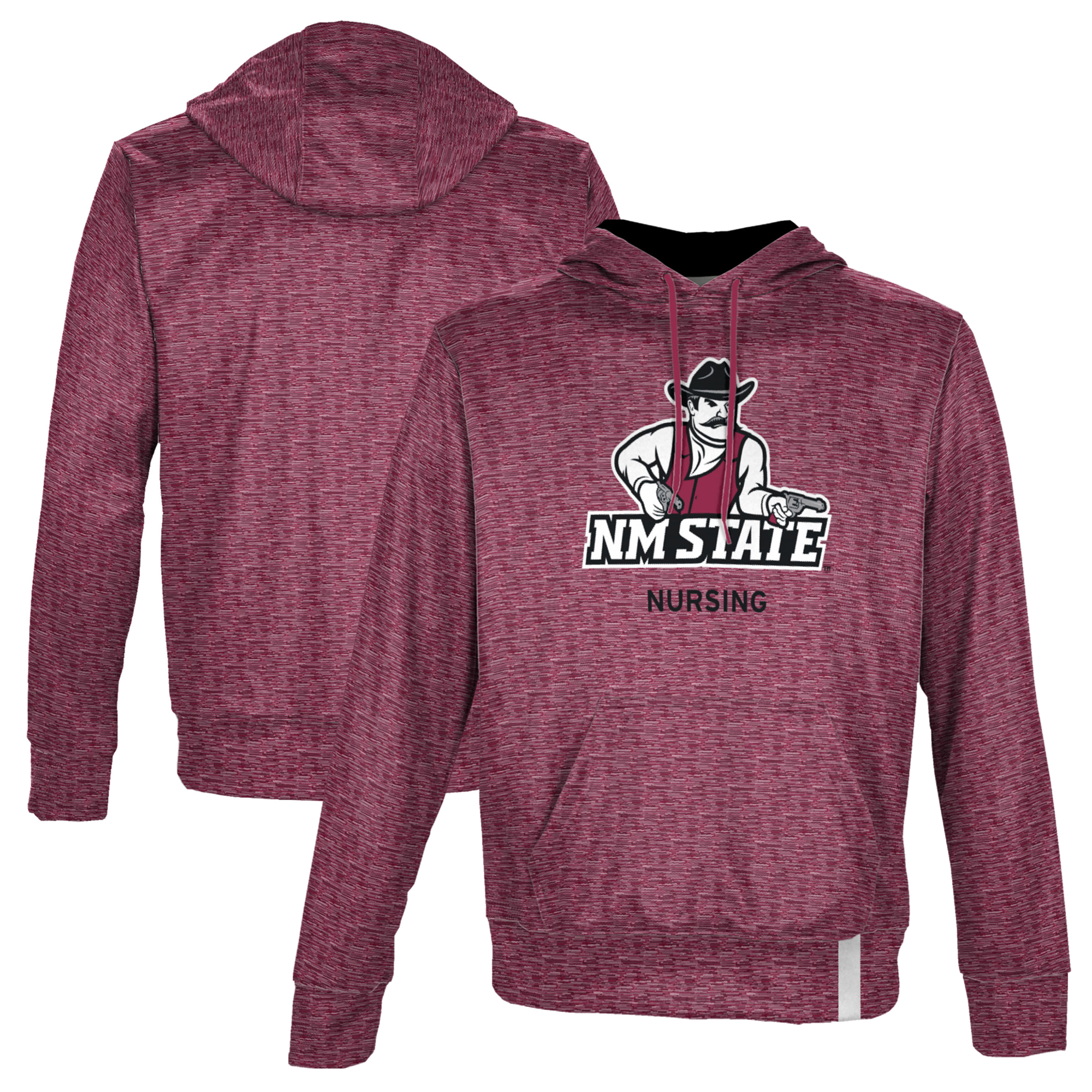 Men's ProSphere Crimson New Mexico State Aggies Nursing Name Drop Pullover Hoodie - Image 5