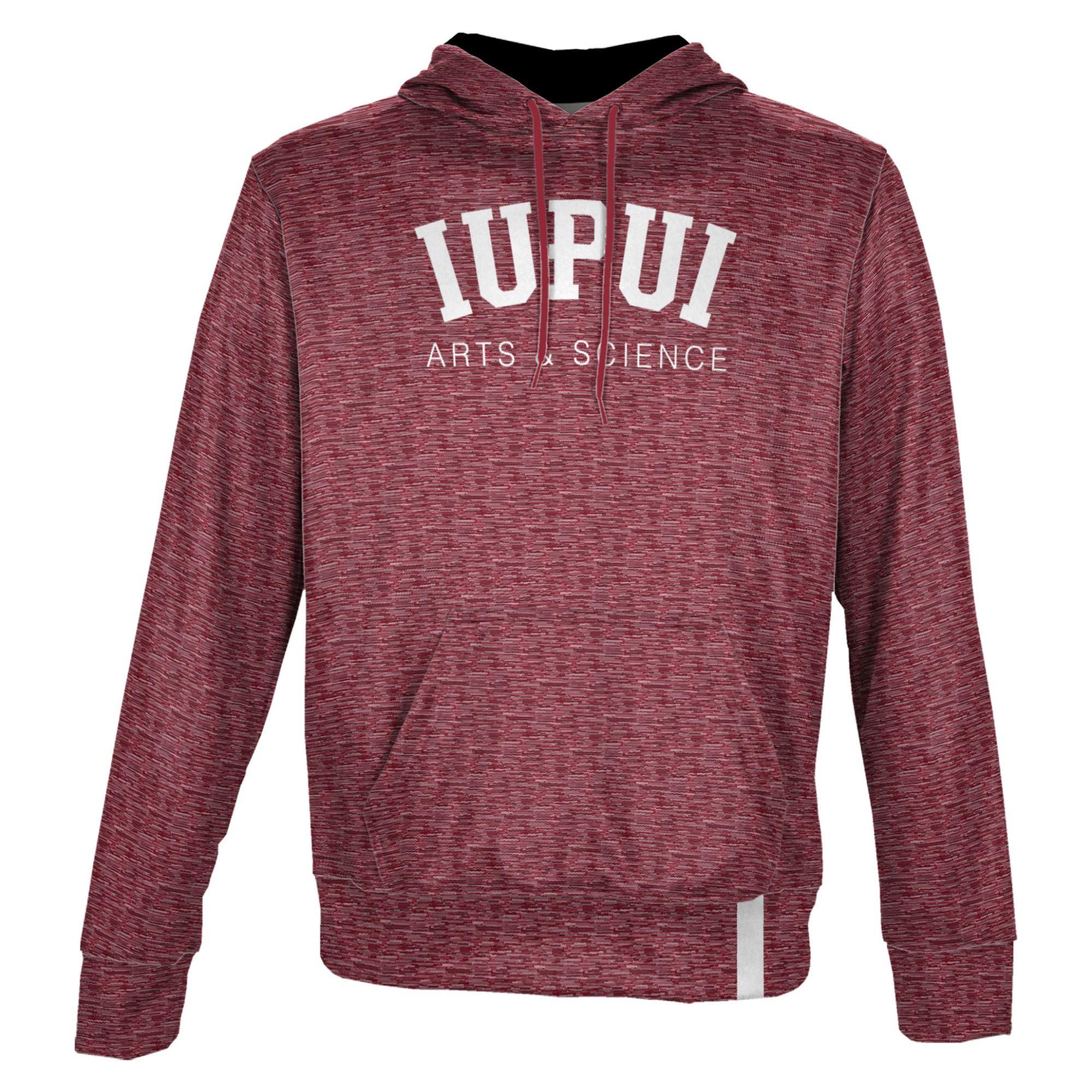 Men's ProSphere Crimson IUPUI Jaguars Arts & Science Name Drop Pullover Hoodie - Image 6
