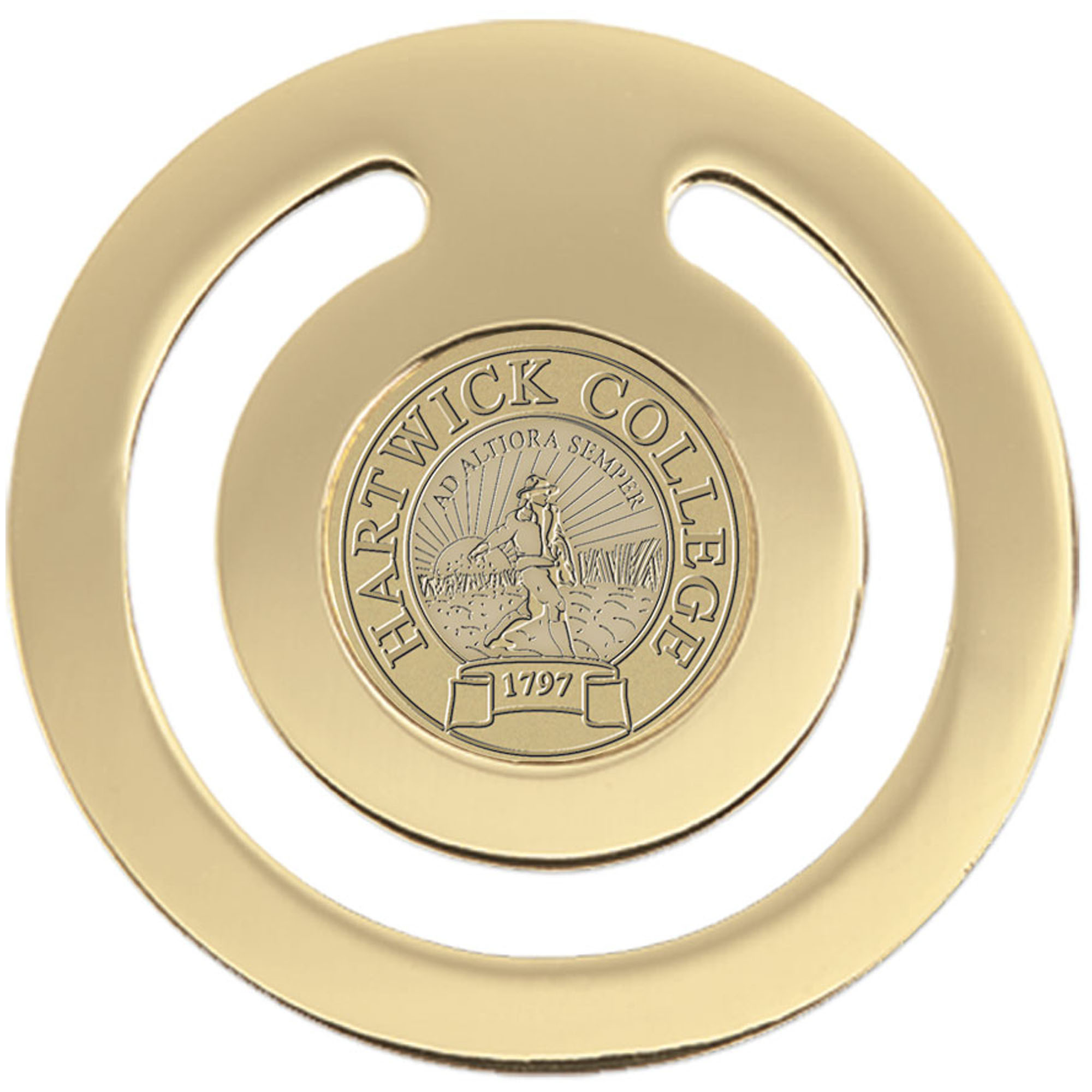 Gold Hartwick College Hawks Team Logo Bookmark