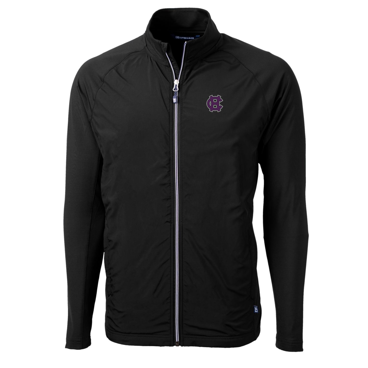 Men's Cutter & Buck Black Holy Cross Crusaders Big & Tall Adapt Eco Knit Hybrid Recycled Full-Zip Jacket - Image 15
