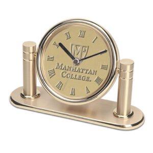 Gold Manhattan Jaspers Arcadia Desk Clock