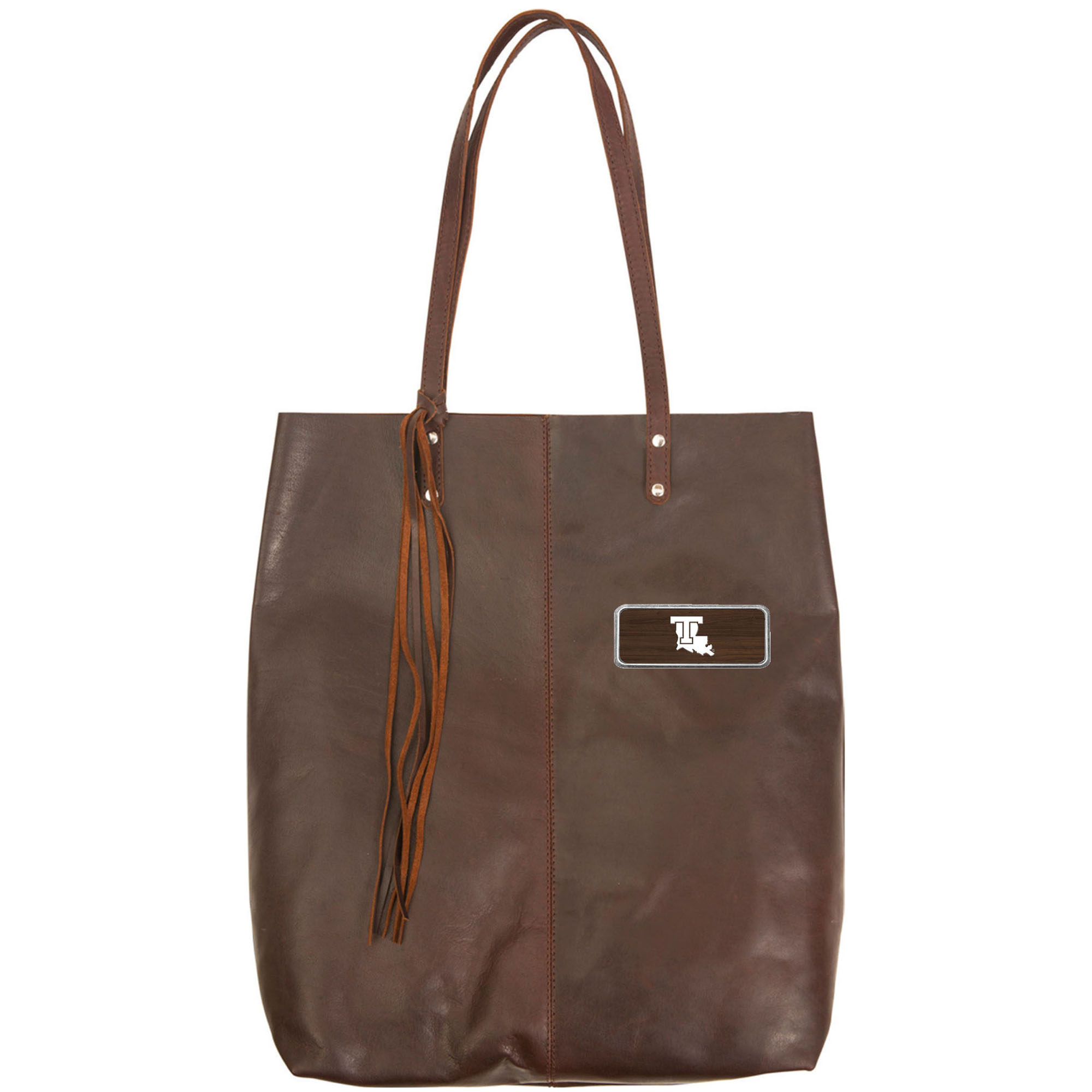 Brown Louisiana Tech Bulldogs Logo Plate Mee Canyon Tote