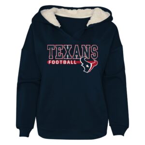 Girls Toddler Navy Houston Texans Football Pullover Hoodie