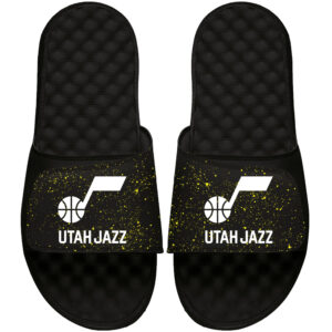 Youth ISlide Black Utah Jazz Speckle Slide Sandal
