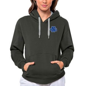 Women's Antigua Charcoal North Georgia Nighthawks Victory Pullover Hoodie