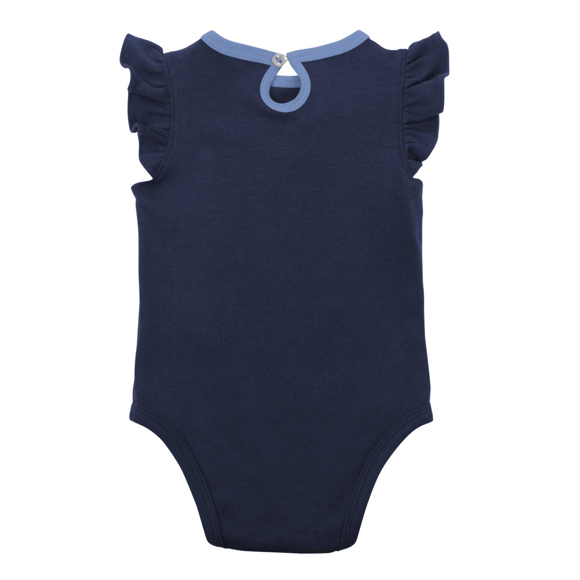 Newborn & Infant Navy/Light Blue Tampa Bay Rays Three-Piece Love of Baseball Bib Bodysuit & Booties Set - Image 9