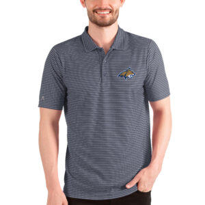 Men's Antigua Heathered Navy/White Montana State Bobcats Esteem Polo