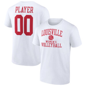 Men's White Louisville Cardinals Women's Volleyball Pick-A-Player NIL Gameday Tradition T-Shirt
