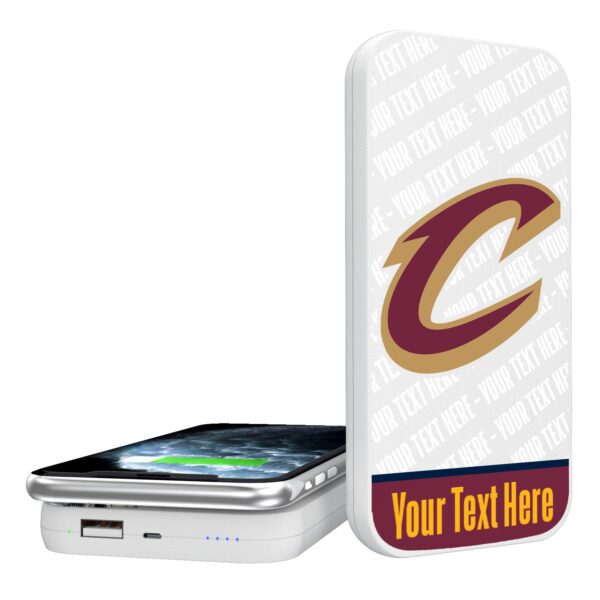 Cleveland Cavaliers Personalized 5000mAh Endzone Plus Design Wireless Magnetic Power Bank