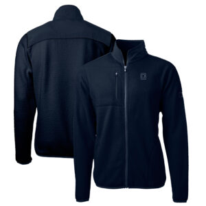 Men's Cutter & Buck Navy Georgetown Hoyas Logo Big & Tall Cascade Eco Sherpa Fleece Full-Zip Jacket