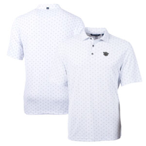 Men's Cutter & Buck White Cincinnati Bearcats Team Big & Tall Virtue Eco Pique Tile Print Polo