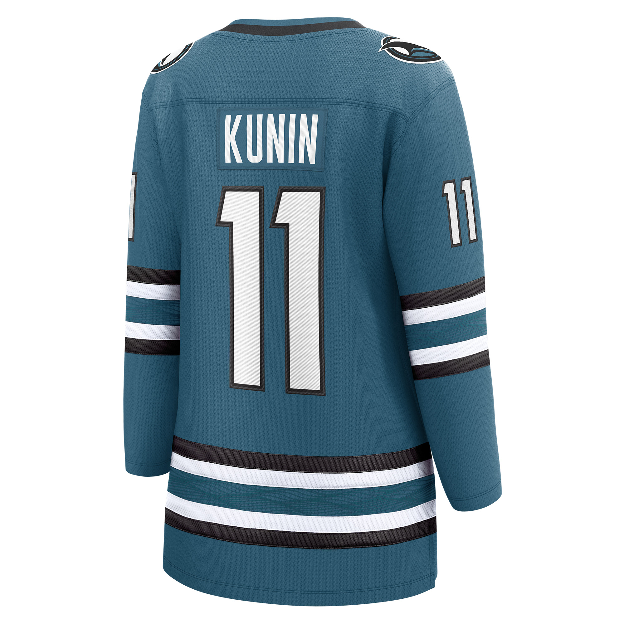 Women's Fanatics Luke Kunin Teal San Jose Sharks Home Breakaway Player Jersey - Image 9