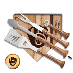 Baseball BBQ Milwaukee Brewers 17'' Grand Slam Combo Set