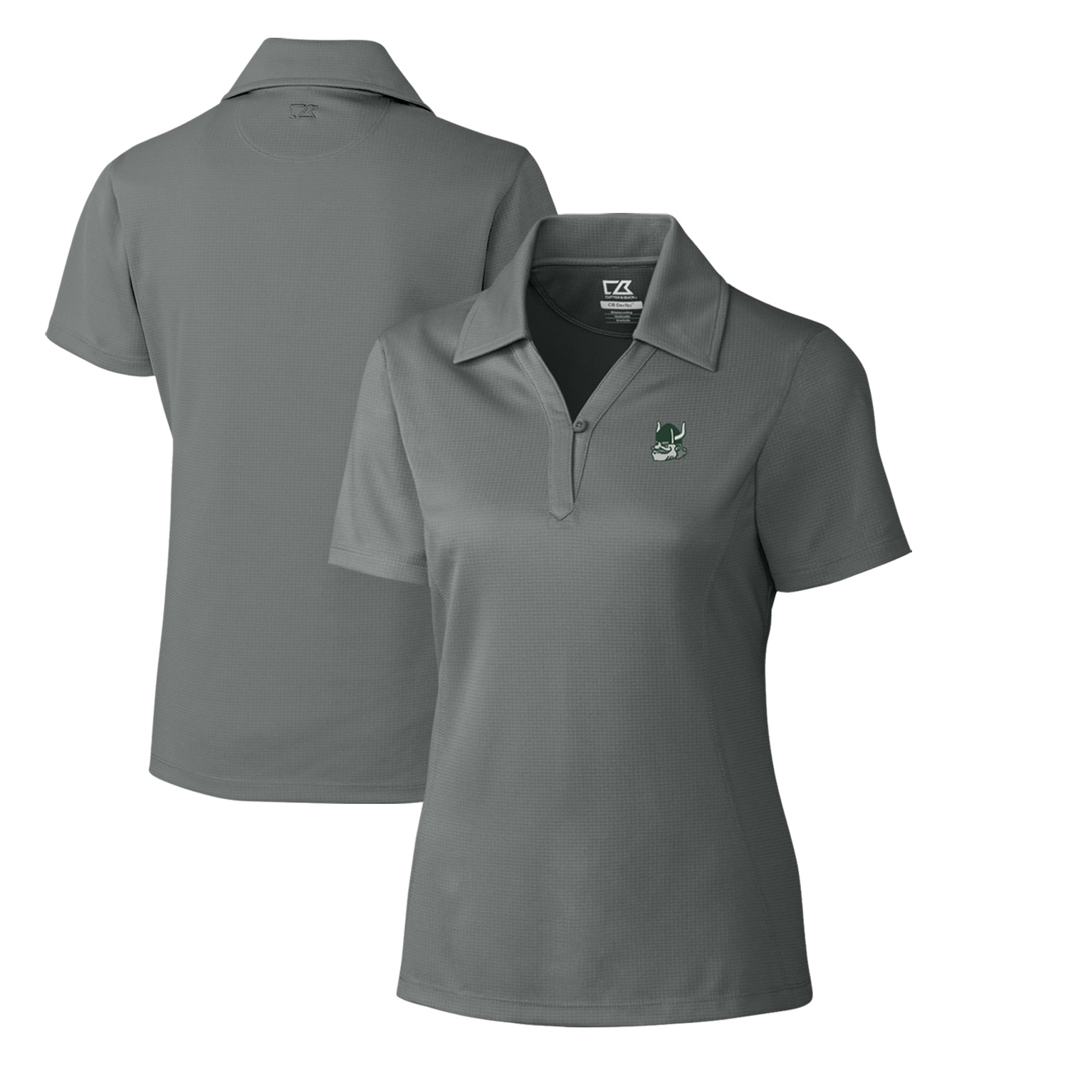 Women's Cutter & Buck Steel Portland State Vikings CB DryTec Genre Textured Solid Polo