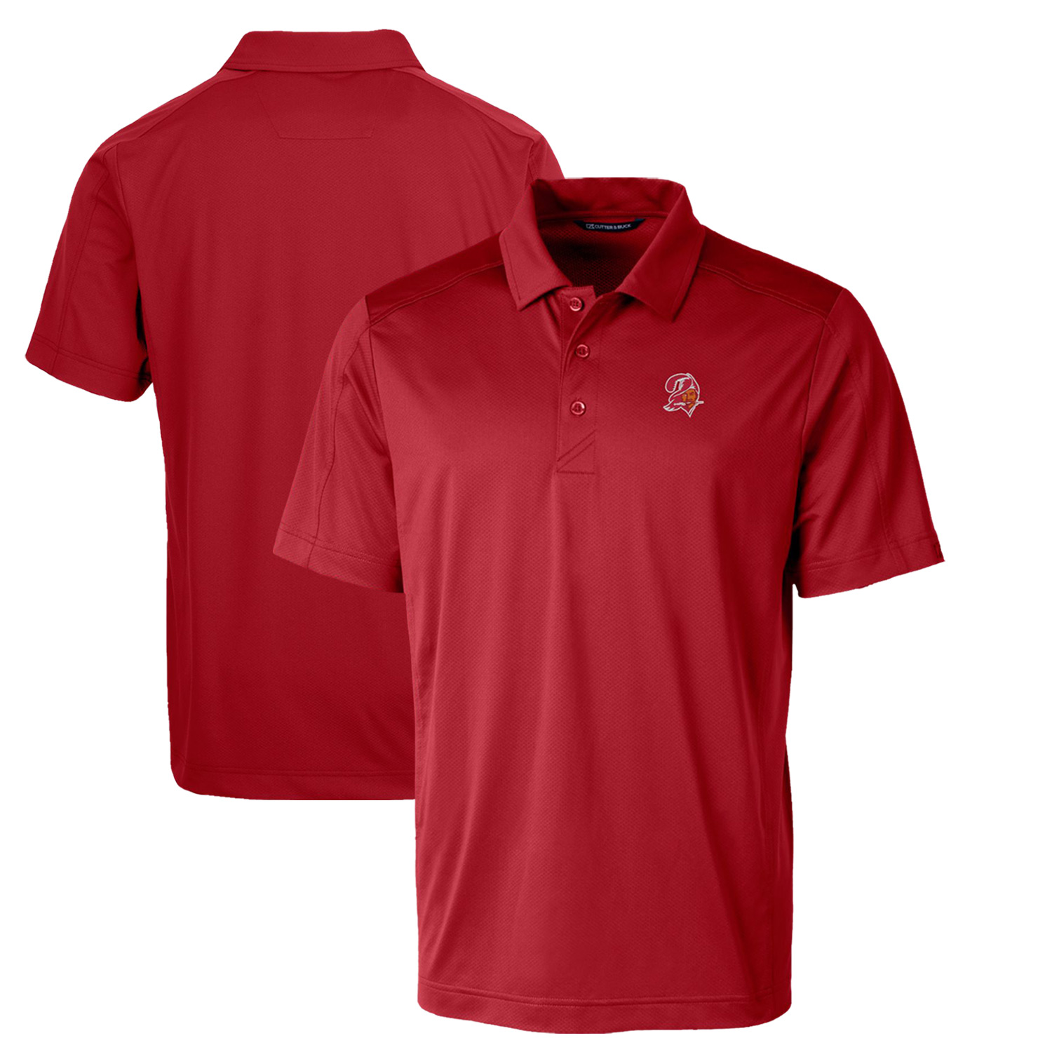 Men's Cutter & Buck Red Tampa Bay Buccaneers Throwback Logo Big & Tall Prospect Textured Stretch Polo - Image 5