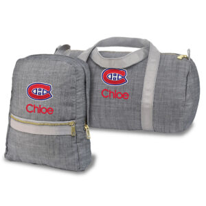 Montreal Canadiens Personalized Small Backpack and Duffle Bag Set