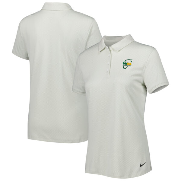 Women's Nike White WM Phoenix Open Victory Embossed Performance Notch Neck Polo