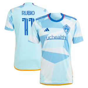 Men's adidas Diego Rubio Light Blue Colorado Rapids 2023 New Day Kit Replica Jersey