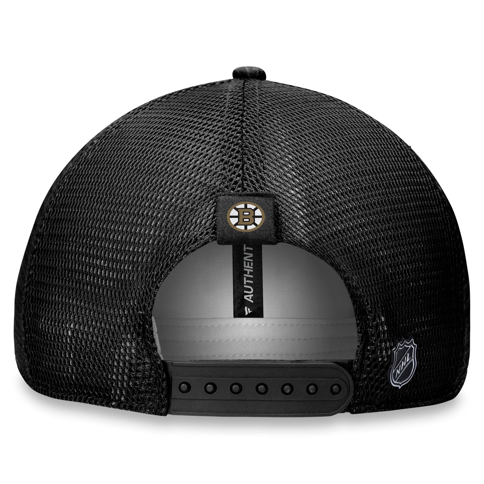 Women's Fanatics Black Boston Bruins Authentic Pro Road Trucker Adjustable Hat - Image 12
