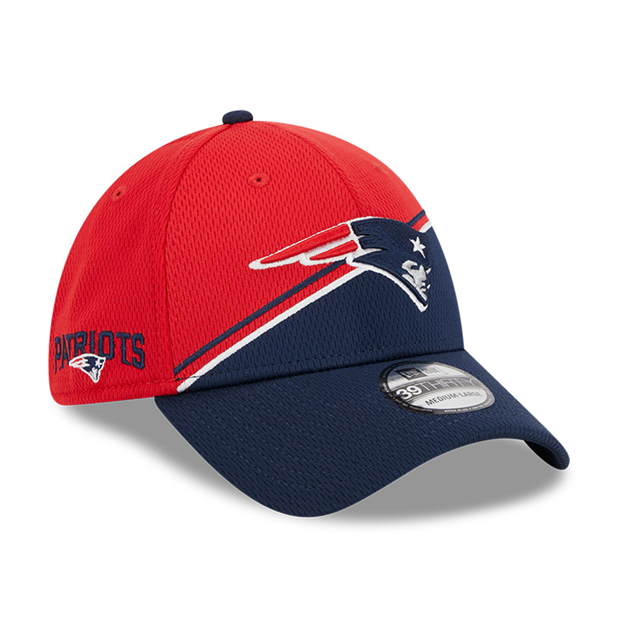 Men's New Era Red/Navy New England Patriots 2023 Sideline 39THIRTY Flex Hat