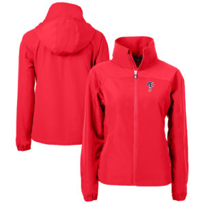 Women's Cutter & Buck Red Philadelphia Phillies Charter Eco Recycled Full-Zip Jacket