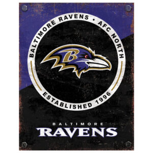 Baltimore Ravens 13" x 20" Two-Tone Established Date Metal Sign
