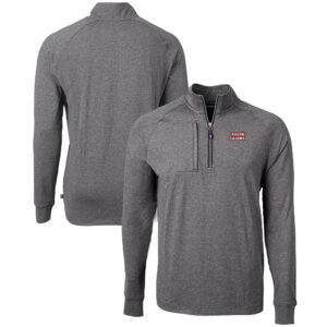 Men's Cutter & Buck  Heather Black Louisiana Ragin' Cajuns Big & Tall Adapt Eco Knit Quarter-Zip Pullover Top