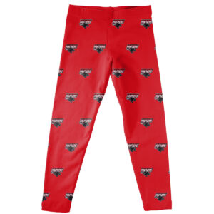 Infant Girls Vive La Fete  Red Clark Atlanta University Panthers All Over Print Leggings